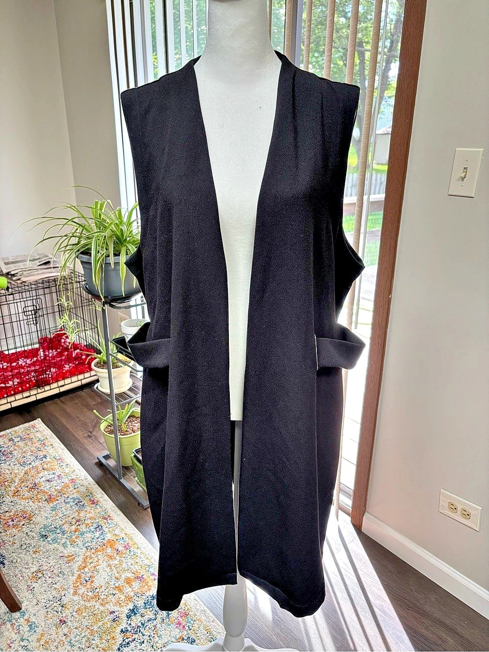 Chico's Long Sleeveless Belted Vest